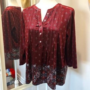 3 for $22 - Croft & Barrow Velour Top - MP - NWOT